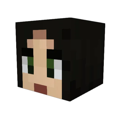 MsMaddHatt Minecraft avatar head, 3D render
