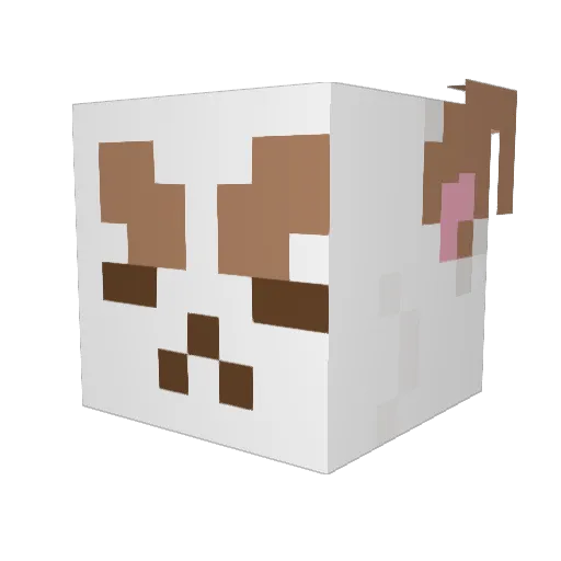 MsMicrowave Minecraft avatar head, 3D render