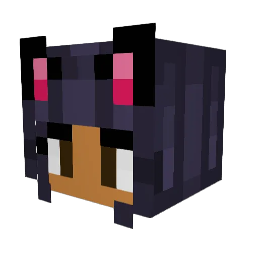 MsMiss Minecraft avatar head, 3D render
