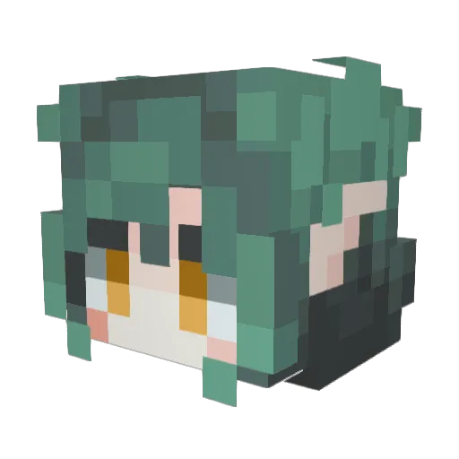 MsMorgieP Minecraft avatar head, 3D render