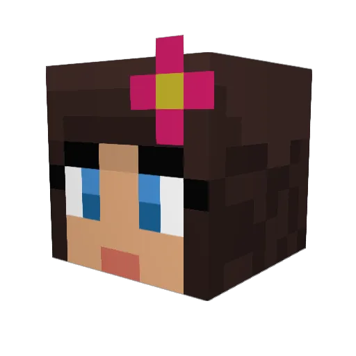 MsNikita Minecraft avatar head, 3D render
