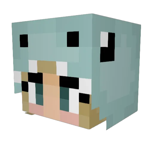 MsNoel Minecraft avatar head, 3D render