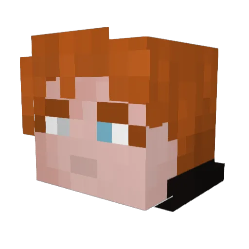 MsOrion Minecraft avatar head, 3D render