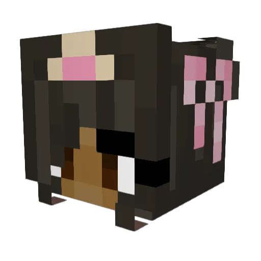 MsPrincessShalom Minecraft avatar head, 3D render