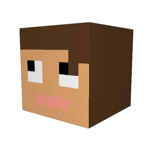 MsPusskins Minecraft avatar head, 3D render