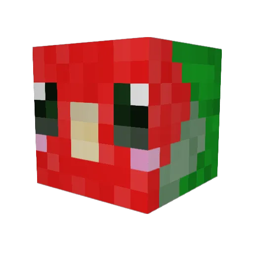 MsRager Minecraft avatar head, 3D render