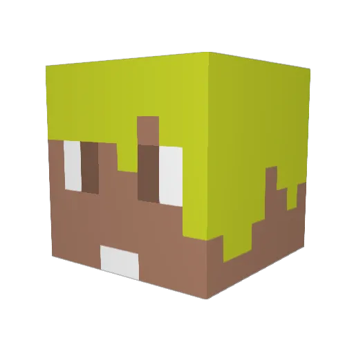 MsRainwater Minecraft avatar head, 3D render