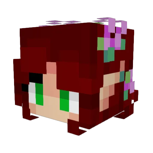 MsRhys Minecraft avatar head, 3D render