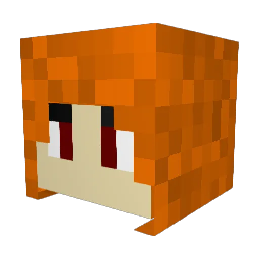 MsSLKarmann Minecraft avatar head, 3D render