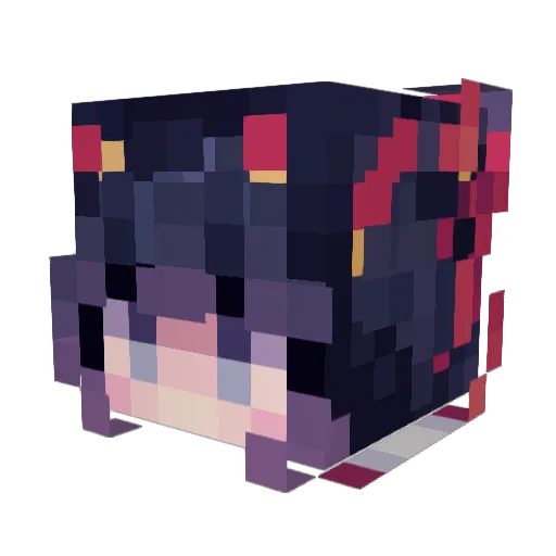 MsSampleText Minecraft avatar head, 3D render