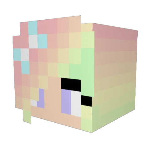 MsSannix Minecraft avatar head, 3D render