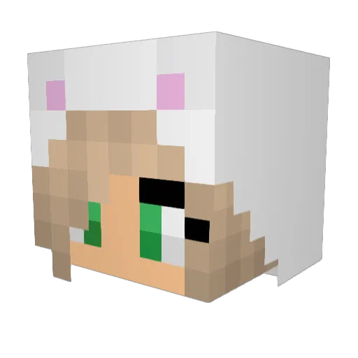 MsSugar Minecraft avatar head, 3D render