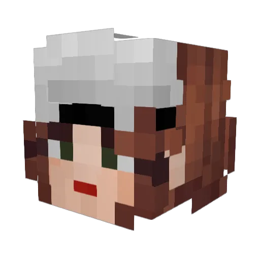 MsTable Minecraft avatar head, 3D render