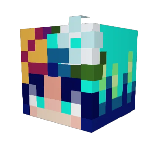 MsTany Minecraft avatar head, 3D render