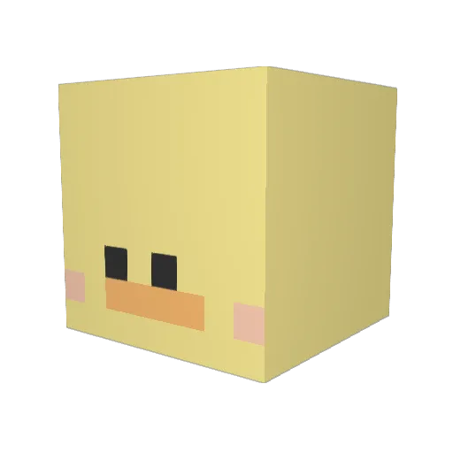 MsTatoooooo Minecraft avatar head, 3D render