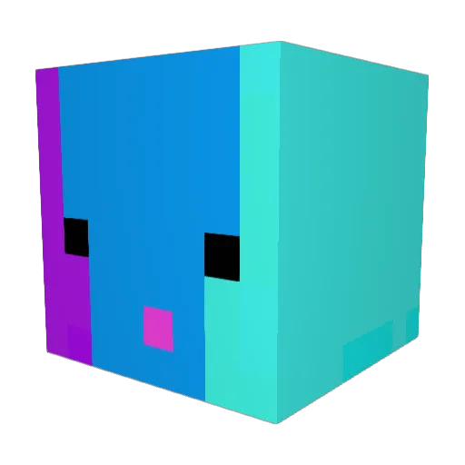 MsTeaRex Minecraft avatar head, 3D render