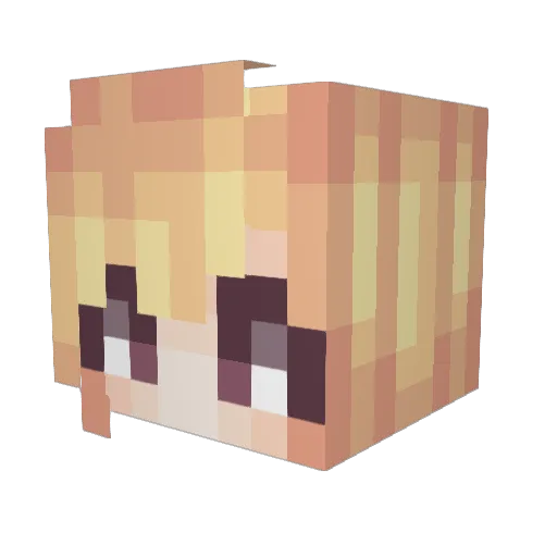 MsVelvetKiss Minecraft avatar head, 3D render