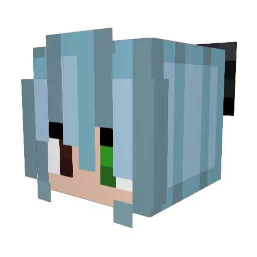 MsVonder Minecraft avatar head, 3D render