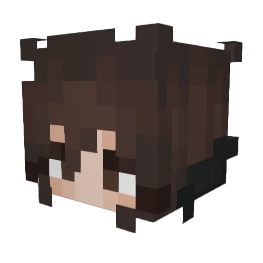 MsXena Minecraft avatar head, 3D render
