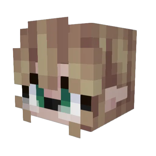 MsZetta Minecraft avatar head, 3D render