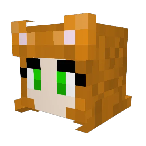Ms_DeLuxe Minecraft avatar head, 3D render