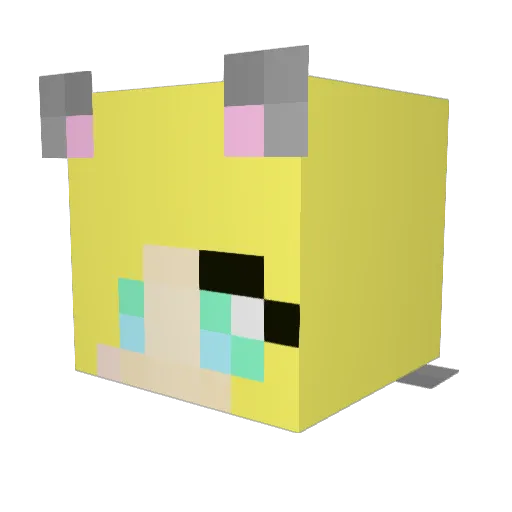 Ms_Elena Minecraft avatar head, 3D render