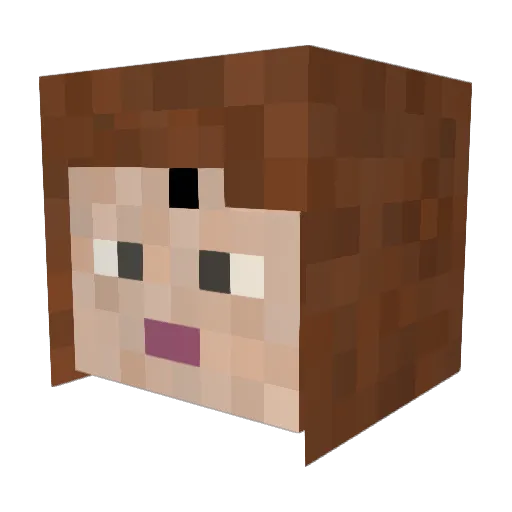 Ms_Fire Minecraft avatar head, 3D render