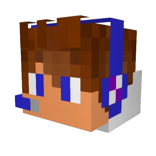 Ms_Isbjorn Minecraft avatar head, 3D render