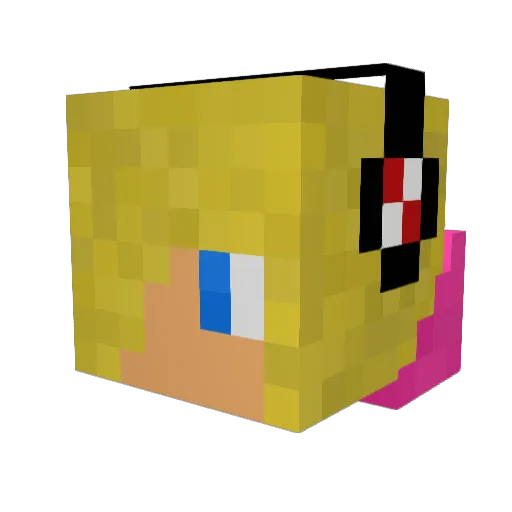 Ms_Kat Minecraft avatar head, 3D render