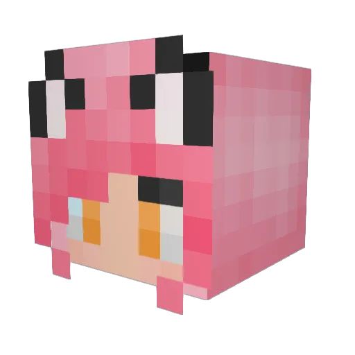 Ms_Neko Minecraft avatar head, 3D render