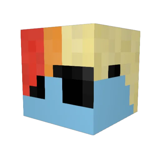 Ms_Night Minecraft avatar head, 3D render