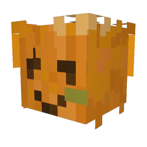 Ms_Pumpkin Minecraft avatar head, 3D render