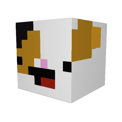 Ms_Sassy Minecraft avatar head, 3D render