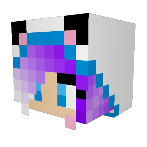 Ms_Universe13 Minecraft avatar head, 3D render