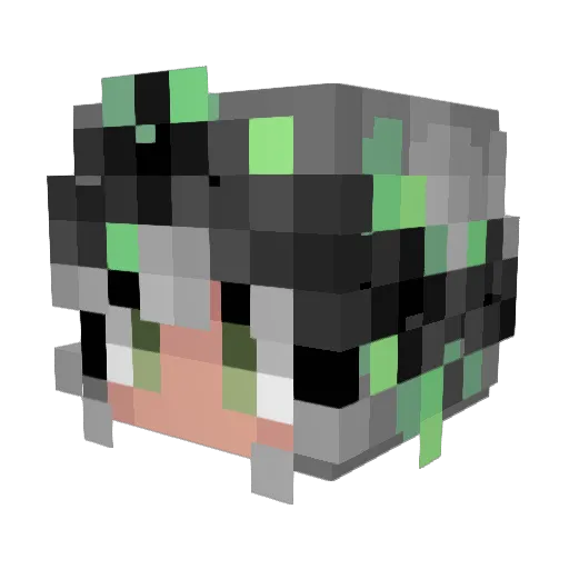 Ms__Luna Minecraft avatar head, 3D render