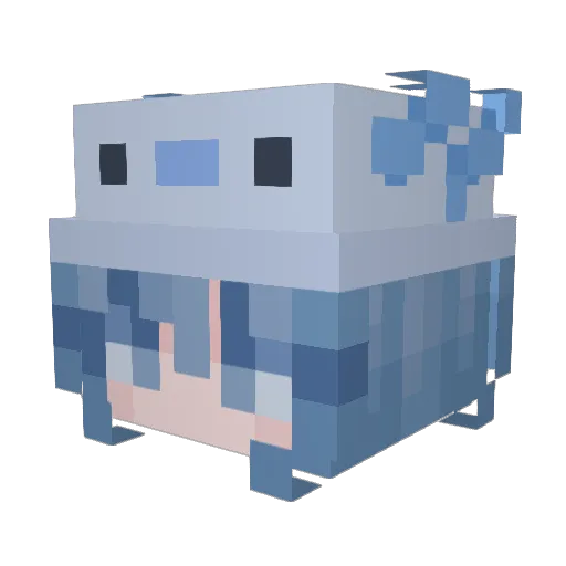 Ms_kimama Minecraft avatar head, 3D render