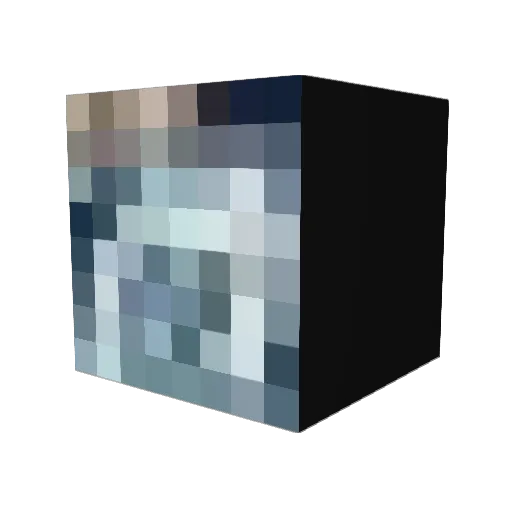 Msant Minecraft avatar head, 3D render