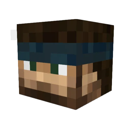 Msckilla Minecraft avatar head, 3D render