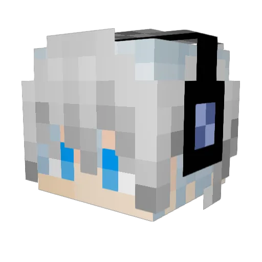 Msdzls Minecraft avatar head, 3D render