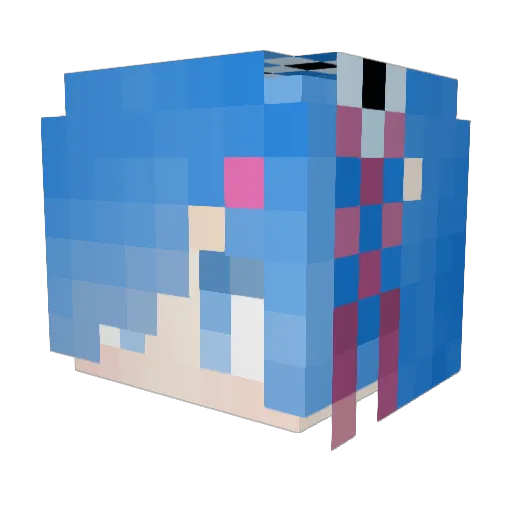 Msfy Minecraft avatar head, 3D render