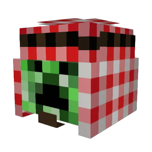 Msh3al Minecraft avatar head, 3D render