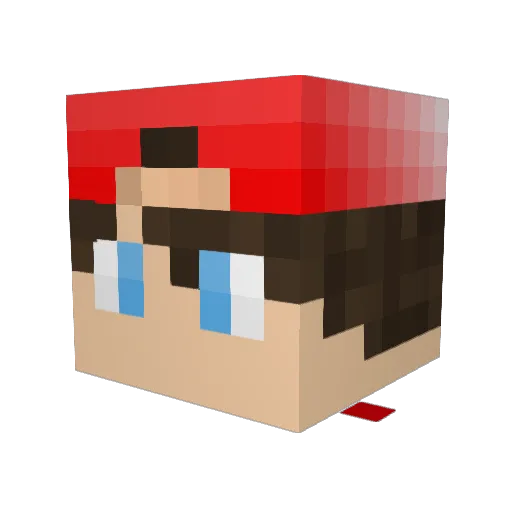 Mshead Minecraft avatar head, 3D render