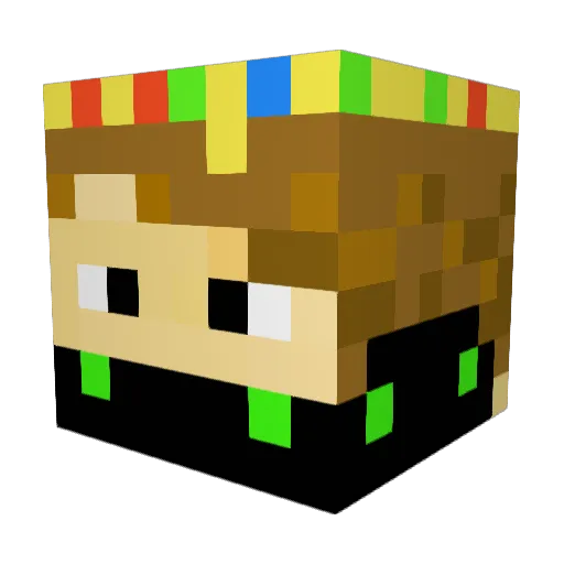 MshroomBoi Minecraft avatar head, 3D render