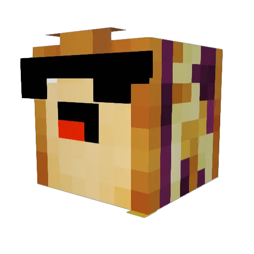 Mskymine Minecraft avatar head, 3D render