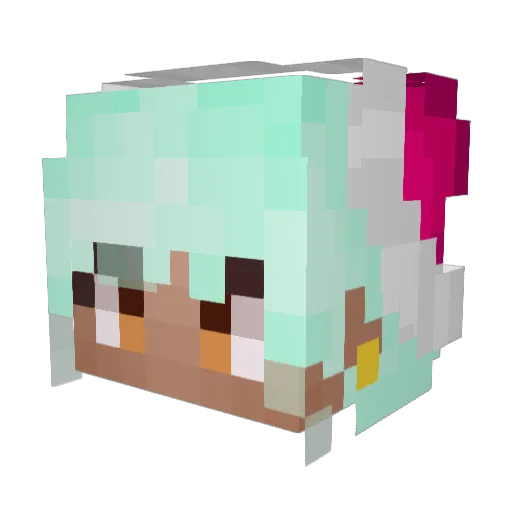 Msmimico Minecraft avatar head, 3D render