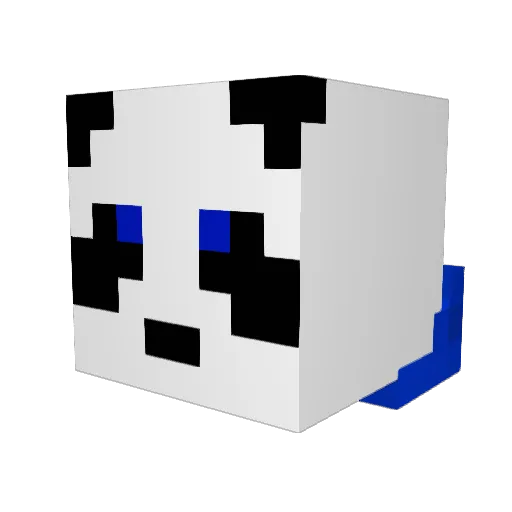 Mspandastic Minecraft avatar head, 3D render