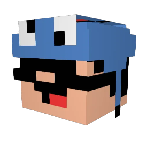 Msrakoski Minecraft avatar head, 3D render