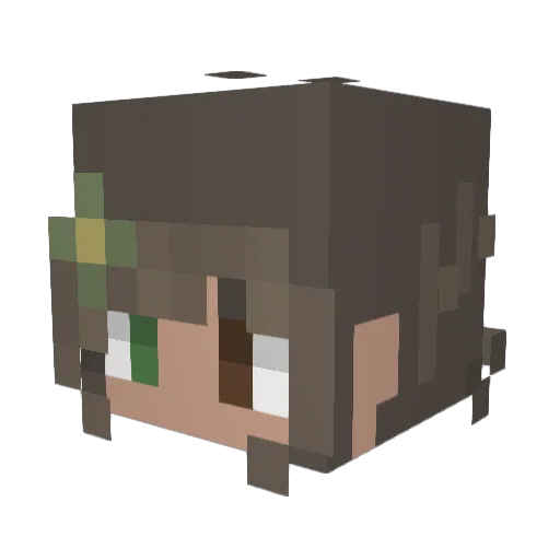 MssYu Minecraft avatar head, 3D render