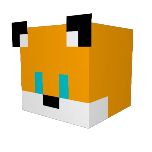 MstD1 Minecraft avatar head, 3D render
