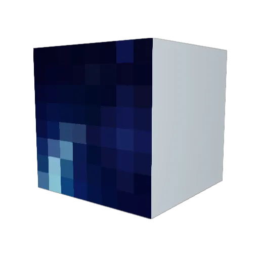 Mstop Minecraft avatar head, 3D render
